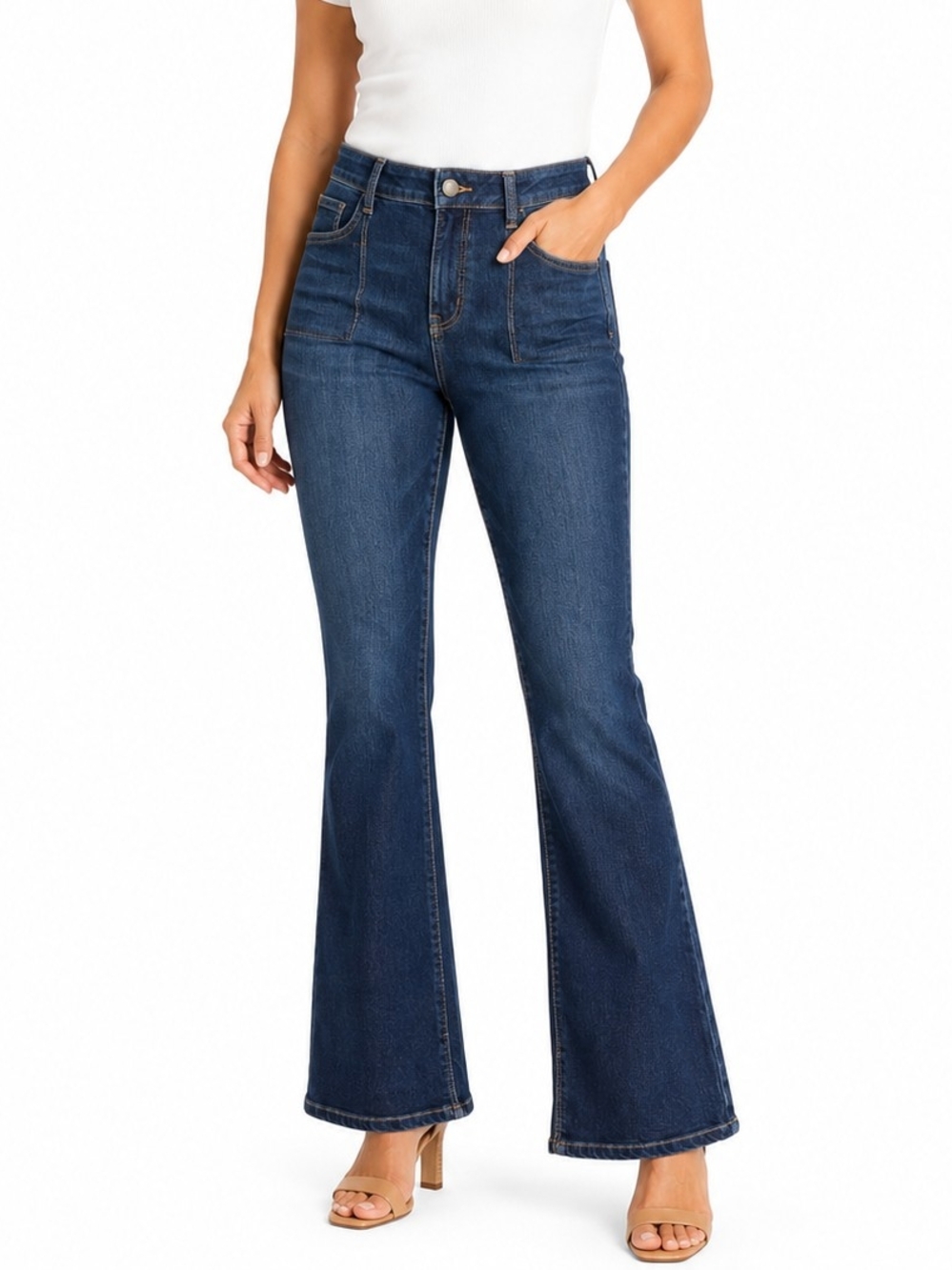 Classic Mid-Rise Dark Blue Slim Boot Jeans NWT